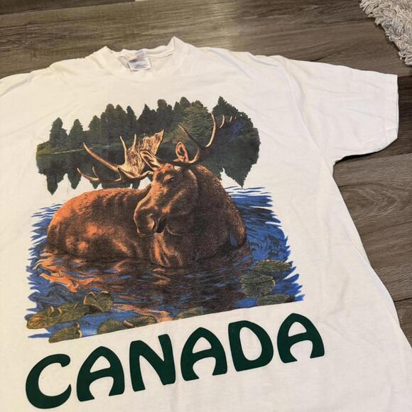 Hanes Other - Vintage moose Canada big print t shirt 90s XL